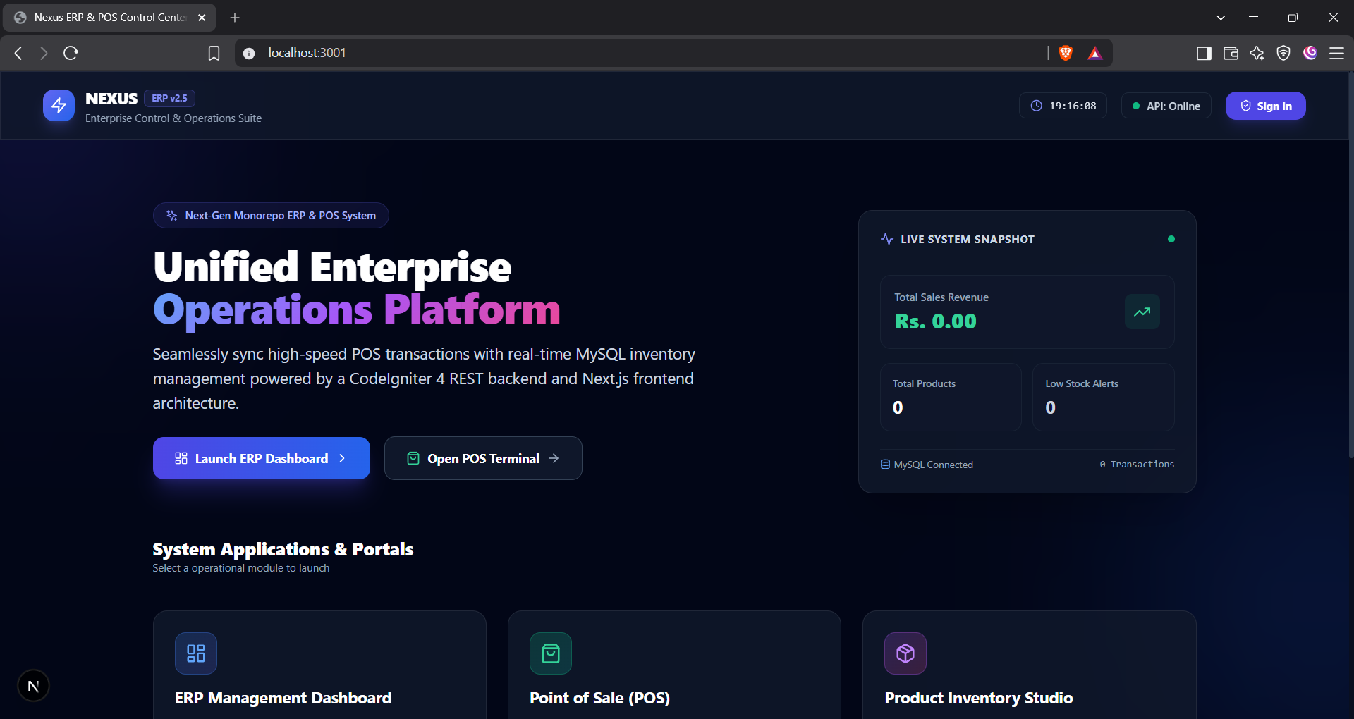 Point of Sale System preview
